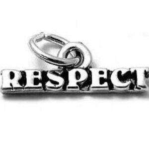 "RESPECT" CHARM IN STERLING SILVER